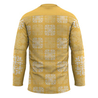 Yellow Palaka Quilt Hawaii Hockey Jersey Traditional Hawaii-plaid Pattern LT14 - Polynesian Pride
