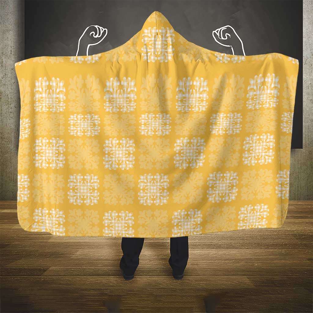 Yellow Palaka Quilt Hawaii Hooded Blanket Traditional Hawaii-plaid Pattern LT14 - Polynesian Pride
