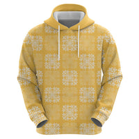 Yellow Palaka Quilt Hawaii Hoodie Traditional Hawaii-plaid Pattern LT14 - Polynesian Pride