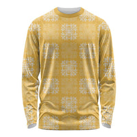 Yellow Palaka Quilt Hawaii Long Sleeve Shirt Traditional Hawaii-plaid Pattern LT14 Unisex Yellow - Polynesian Pride