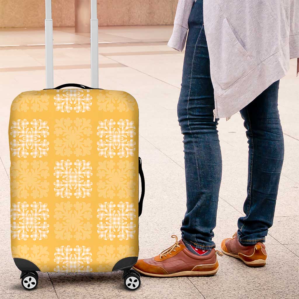 Yellow Palaka Quilt Hawaii Luggage Cover Traditional Hawaii-plaid Pattern LT14 Yellow - Polynesian Pride