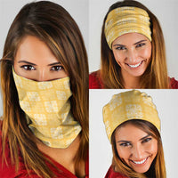 Yellow Palaka Quilt Hawaii Neck Gaiter Traditional Hawaii-plaid Pattern LT14 - Polynesian Pride