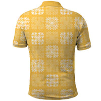 Yellow Palaka Quilt Hawaii Polo Shirt Traditional Hawaii-plaid Pattern LT14 - Polynesian Pride