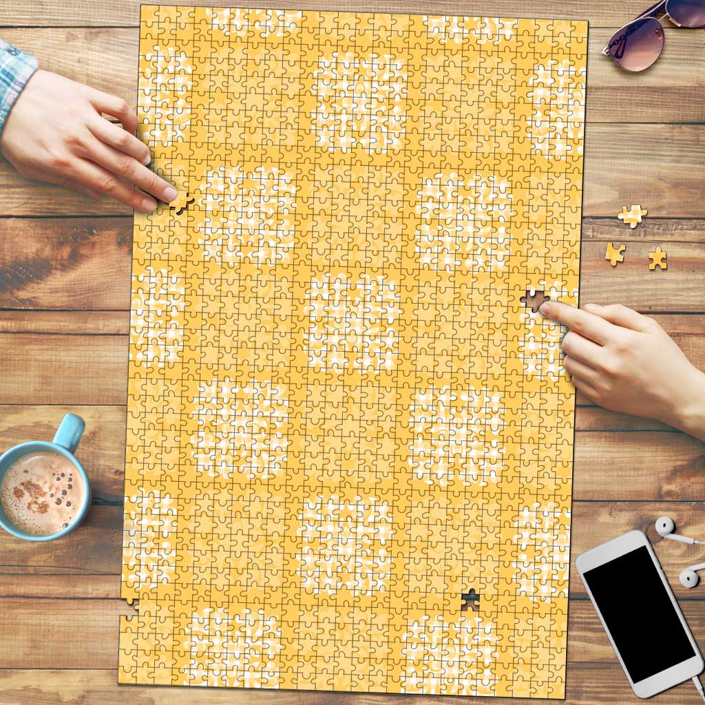Yellow Palaka Quilt Hawaii Puzzle Traditional Hawaii-plaid Pattern LT14 Yellow - Polynesian Pride