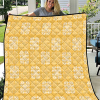 Yellow Palaka Quilt Hawaii Quilt Traditional Hawaii-plaid Pattern LT14 Yellow - Polynesian Pride