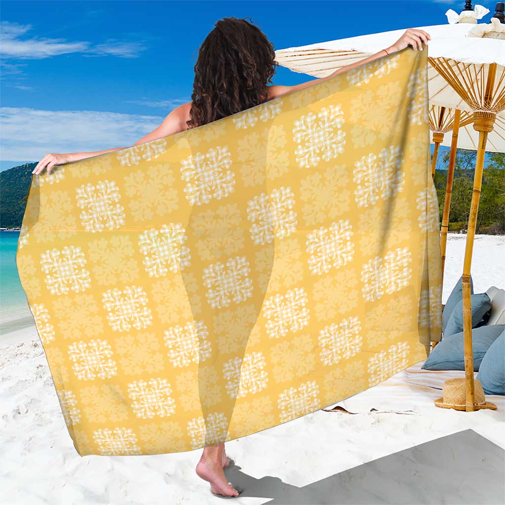 Yellow Palaka Quilt Hawaii Sarong Traditional Hawaii-plaid Pattern LT14 One Size 44 x 66 inches Yellow - Polynesian Pride