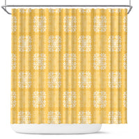 Yellow Palaka Quilt Hawaii Shower Curtain Traditional Hawaii-plaid Pattern LT14 Yellow - Polynesian Pride