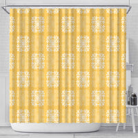Yellow Palaka Quilt Hawaii Shower Curtain Traditional Hawaii-plaid Pattern LT14 - Polynesian Pride
