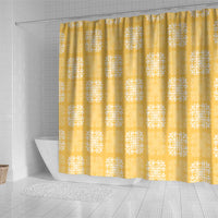 Yellow Palaka Quilt Hawaii Shower Curtain Traditional Hawaii-plaid Pattern LT14 - Polynesian Pride