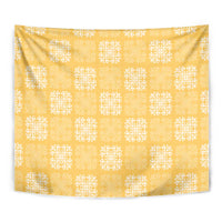 Yellow Palaka Quilt Hawaii Tapestry Traditional Hawaii-plaid Pattern LT14 - Polynesian Pride