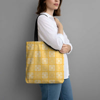 Yellow Palaka Quilt Hawaii Tote Bag Traditional Hawaii-plaid Pattern LT14 - Polynesian Pride