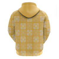Yellow Palaka Quilt Hawaii Zip Hoodie Traditional Hawaii-plaid Pattern LT14 - Polynesian Pride