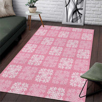Pink Palaka Quilt Hawaii Area Rug Traditional Hawaii-plaid Pattern LT14 Pink - Polynesian Pride