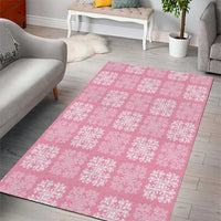 Pink Palaka Quilt Hawaii Area Rug Traditional Hawaii-plaid Pattern LT14 - Polynesian Pride