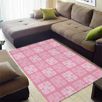 Pink Palaka Quilt Hawaii Area Rug Traditional Hawaii-plaid Pattern LT14 - Polynesian Pride