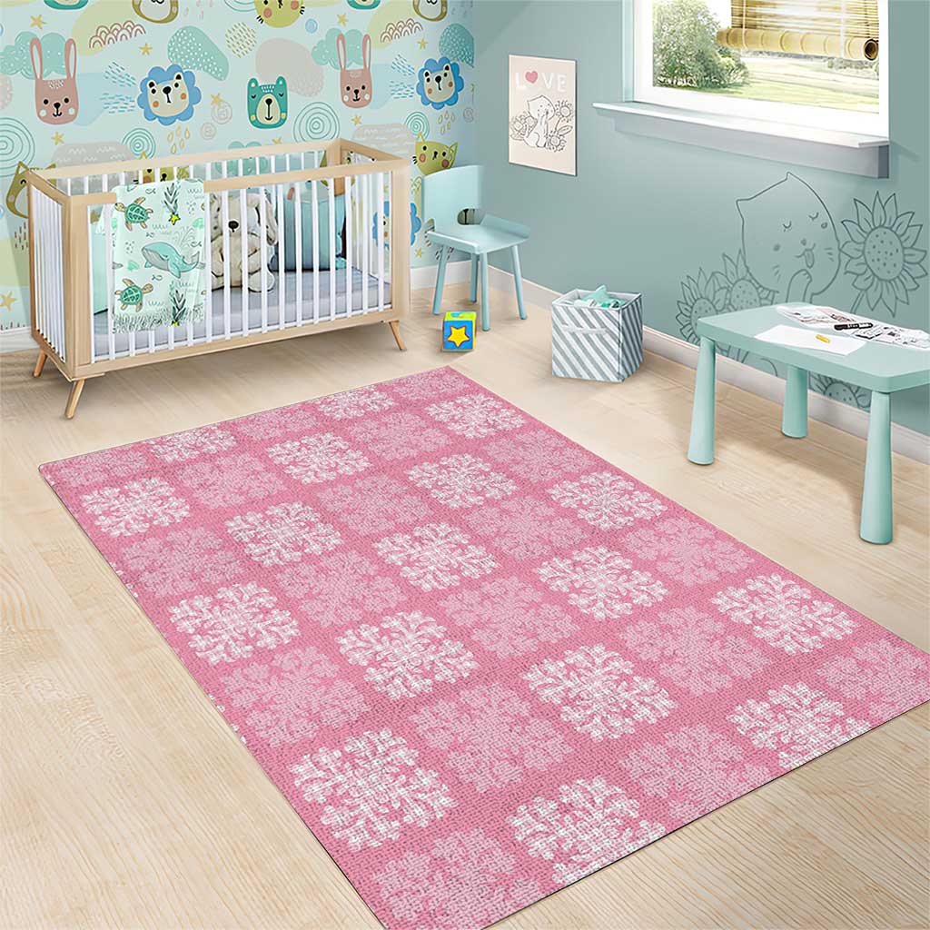 Pink Palaka Quilt Hawaii Area Rug Traditional Hawaii-plaid Pattern LT14 - Polynesian Pride