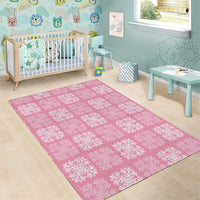 Pink Palaka Quilt Hawaii Area Rug Traditional Hawaii-plaid Pattern LT14 - Polynesian Pride