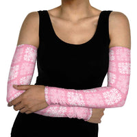 Pink Palaka Quilt Hawaii Arm Sleeves Traditional Hawaii-plaid Pattern LT14 - Polynesian Pride