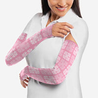 Pink Palaka Quilt Hawaii Arm Sleeves Traditional Hawaii-plaid Pattern LT14 - Polynesian Pride