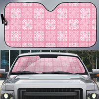Pink Palaka Quilt Hawaii Auto Sun Shade Traditional Hawaii-plaid Pattern LT14 Pink - Polynesian Pride