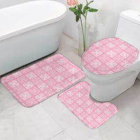 Pink Palaka Quilt Hawaii Bathroom Set Traditional Hawaii-plaid Pattern LT14 - Polynesian Pride