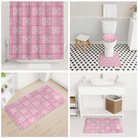 Pink Palaka Quilt Hawaii Bathroom Set Traditional Hawaii-plaid Pattern LT14 - Polynesian Pride