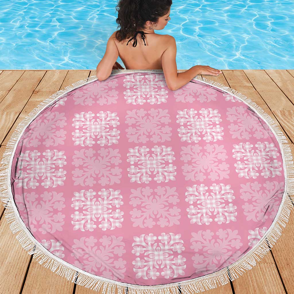 Pink Palaka Quilt Hawaii Beach Blanket Traditional Hawaii-plaid Pattern LT14 - Polynesian Pride
