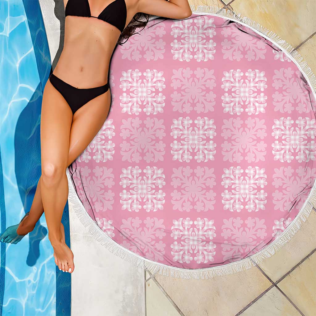 Pink Palaka Quilt Hawaii Beach Blanket Traditional Hawaii-plaid Pattern LT14 - Polynesian Pride