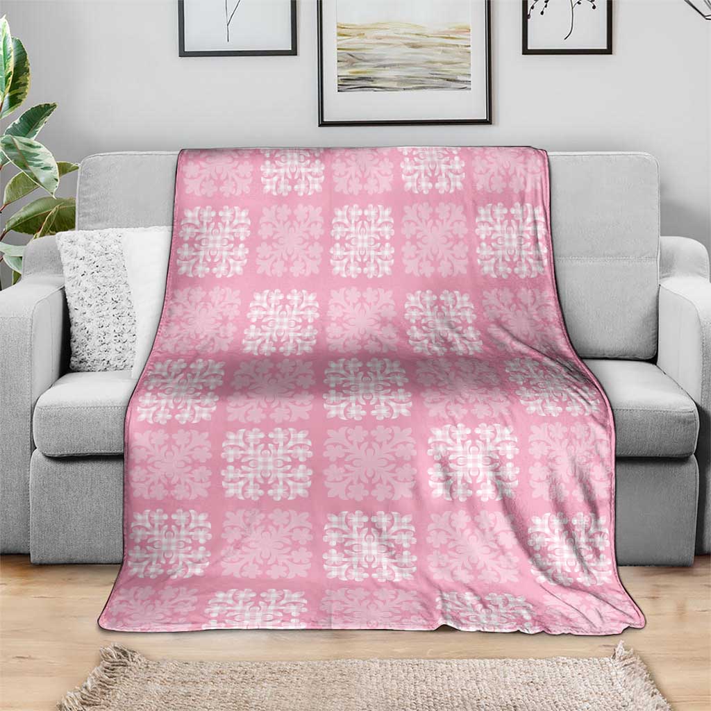 Pink Palaka Quilt Hawaii Blanket Traditional Hawaii-plaid Pattern LT14 - Polynesian Pride