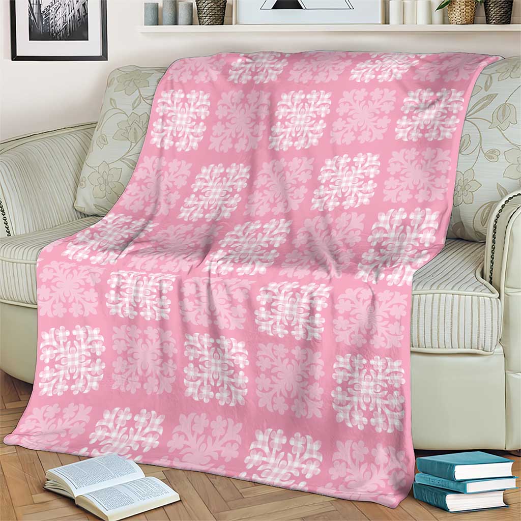 Pink Palaka Quilt Hawaii Blanket Traditional Hawaii-plaid Pattern LT14 - Polynesian Pride