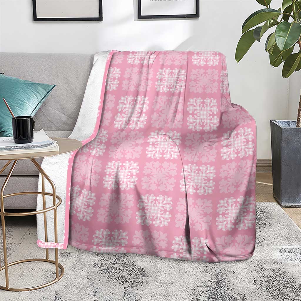 Pink Palaka Quilt Hawaii Blanket Traditional Hawaii-plaid Pattern LT14 - Polynesian Pride