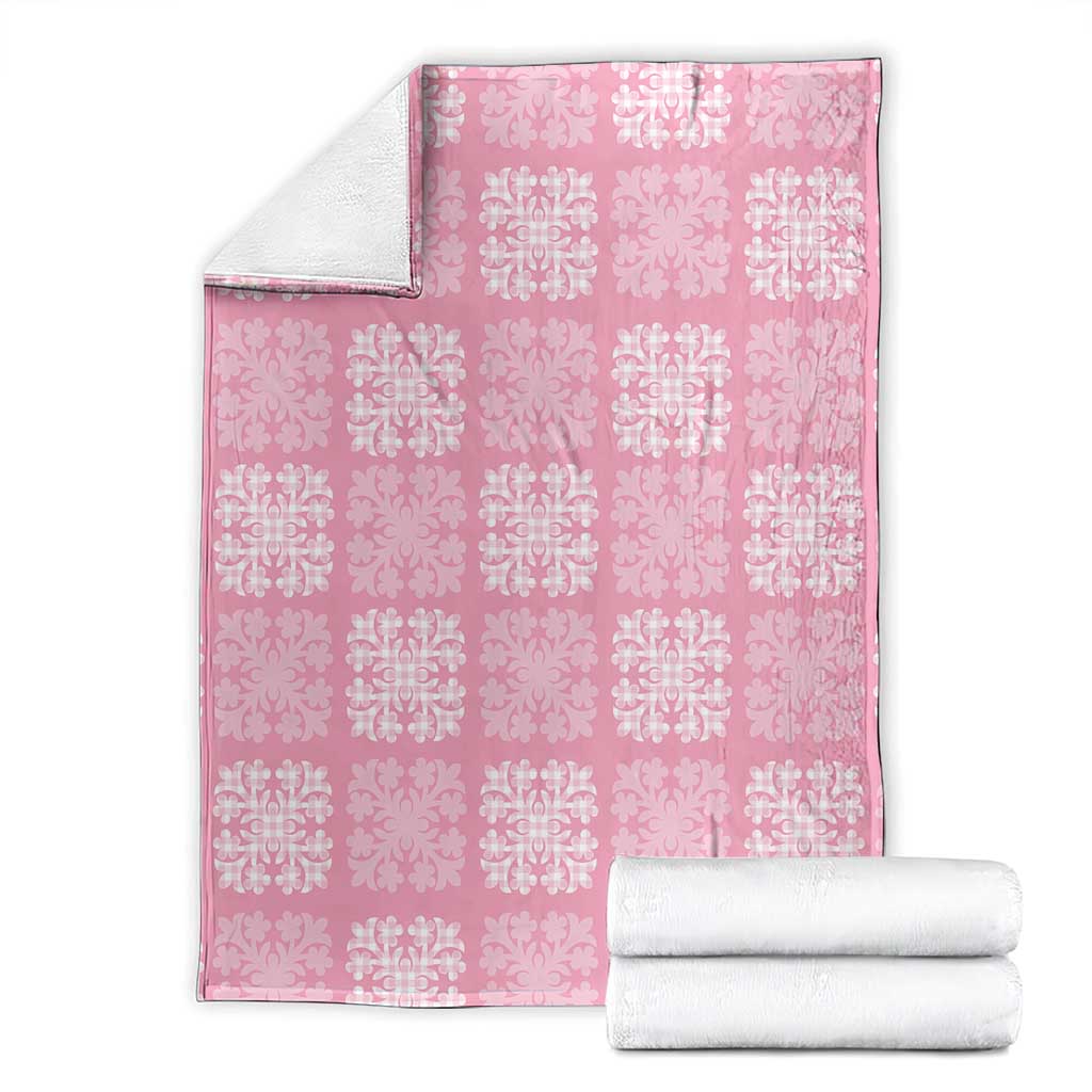 Pink Palaka Quilt Hawaii Blanket Traditional Hawaii-plaid Pattern LT14 - Polynesian Pride