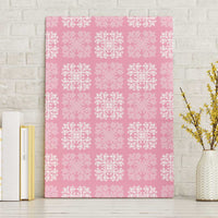 Pink Palaka Quilt Hawaii Canvas Wall Art Traditional Hawaii-plaid Pattern LT14 Without Frame Pink - Polynesian Pride