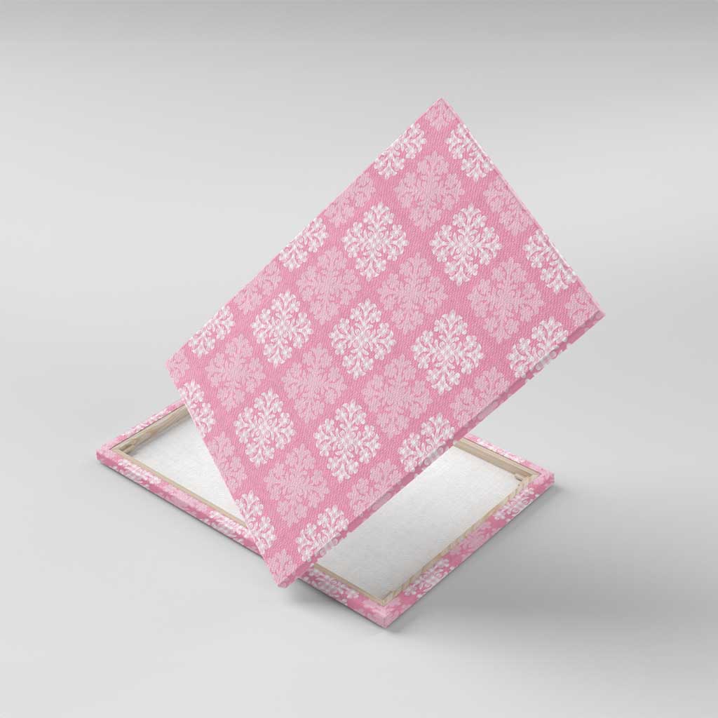 Pink Palaka Quilt Hawaii Canvas Wall Art Traditional Hawaii-plaid Pattern LT14 With Frame Pink - Polynesian Pride