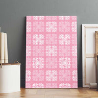 Pink Palaka Quilt Hawaii Canvas Wall Art Traditional Hawaii-plaid Pattern LT14 - Polynesian Pride