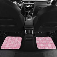 Pink Palaka Quilt Hawaii Car Mats Traditional Hawaii-plaid Pattern LT14 Set 2pcs - Back Pink - Polynesian Pride