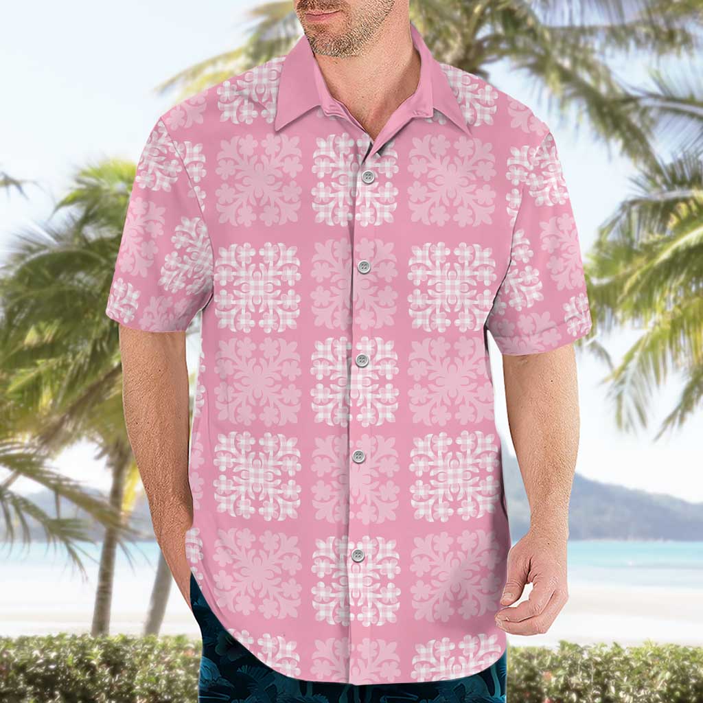 Pink Palaka Quilt Hawaii Hawaiian Shirt Traditional Hawaii-plaid Pattern LT14 - Polynesian Pride
