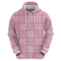 Pink Palaka Quilt Hawaii Hoodie Traditional Hawaii-plaid Pattern LT14 - Polynesian Pride