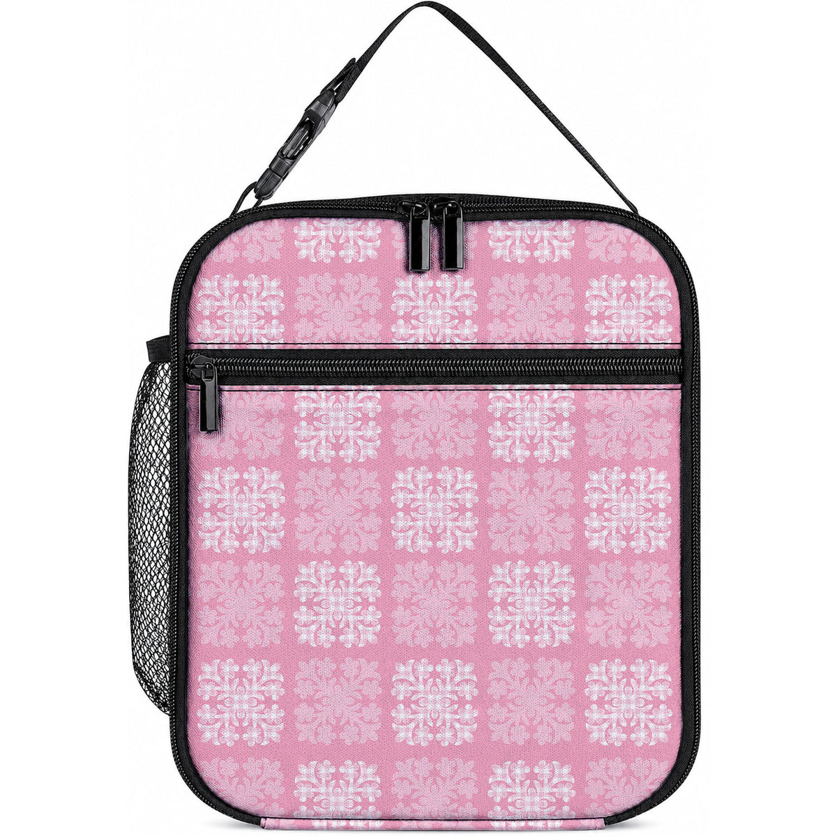 Pink Palaka Quilt Hawaii Lunch Bag Traditional Hawaii-plaid Pattern