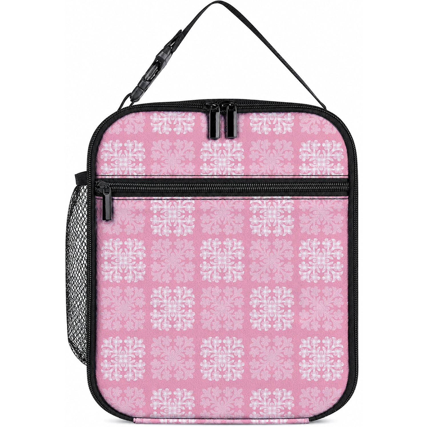 Pink Palaka Quilt Hawaii Lunch Bag Traditional Hawaii-plaid Pattern