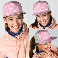 Pink Palaka Quilt Hawaii Mesh Trucker Cap Traditional Hawaii-plaid Pattern LT14 - Polynesian Pride