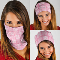 Pink Palaka Quilt Hawaii Neck Gaiter Traditional Hawaii-plaid Pattern LT14 - Polynesian Pride