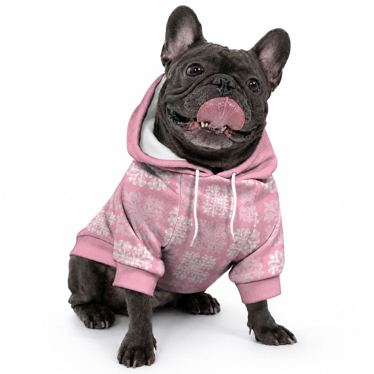 Pink Palaka Quilt Hawaii Pet Hoodie Traditional Hawaii-plaid Pattern LT14 - Polynesian Pride