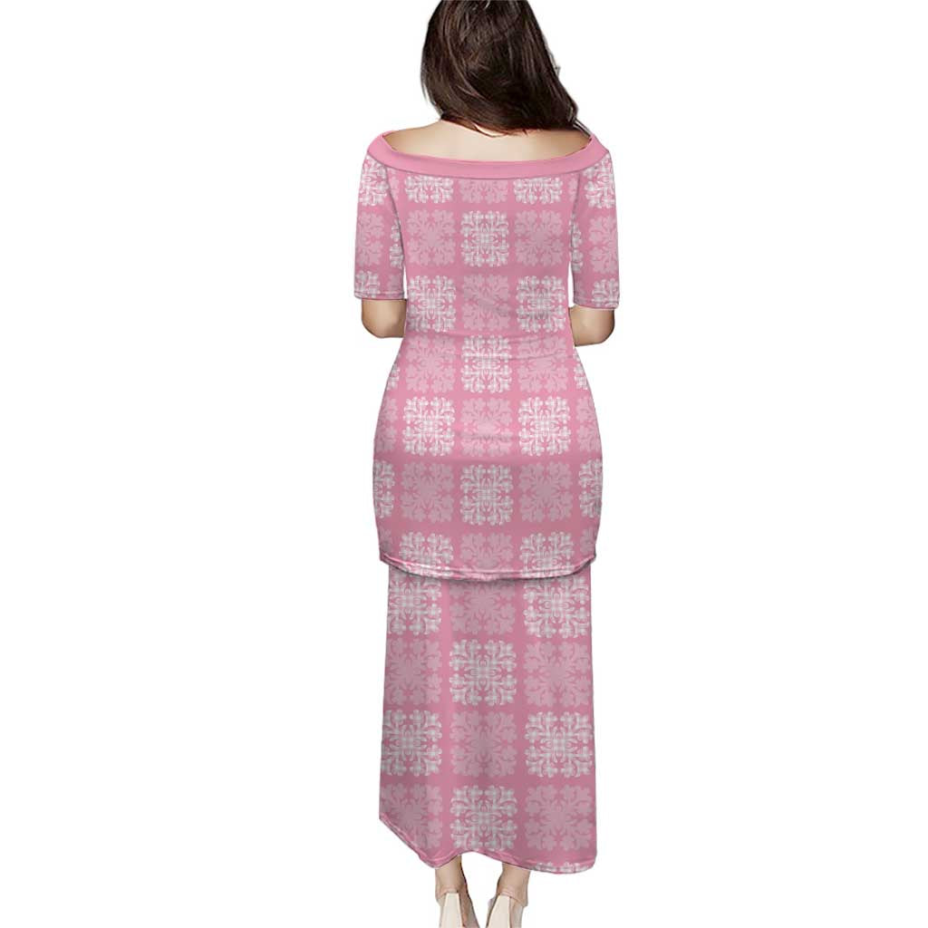 Pink Palaka Quilt Hawaii Puletasi Traditional Hawaii-plaid Pattern LT14 - Polynesian Pride