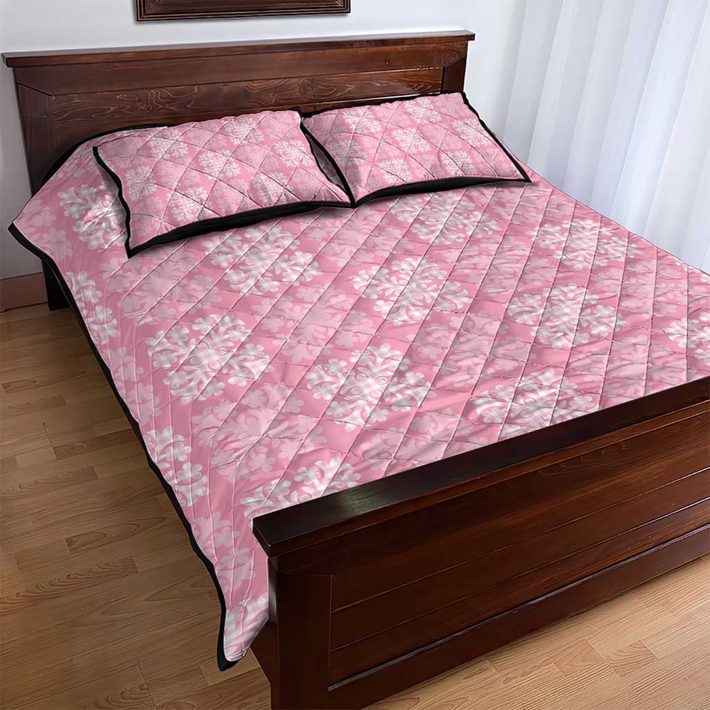 Pink Palaka Quilt Hawaii Quilt Bed Set Traditional Hawaii-plaid Pattern LT14 - Polynesian Pride