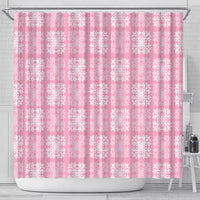 Pink Palaka Quilt Hawaii Shower Curtain Traditional Hawaii-plaid Pattern LT14 - Polynesian Pride