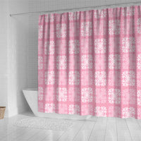 Pink Palaka Quilt Hawaii Shower Curtain Traditional Hawaii-plaid Pattern LT14 - Polynesian Pride