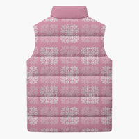 Pink Palaka Quilt Hawaii Sleeveless Puffer Jacket Traditional Hawaii-plaid Pattern LT14 - Polynesian Pride