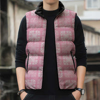 Pink Palaka Quilt Hawaii Sleeveless Puffer Jacket Traditional Hawaii-plaid Pattern LT14 - Polynesian Pride