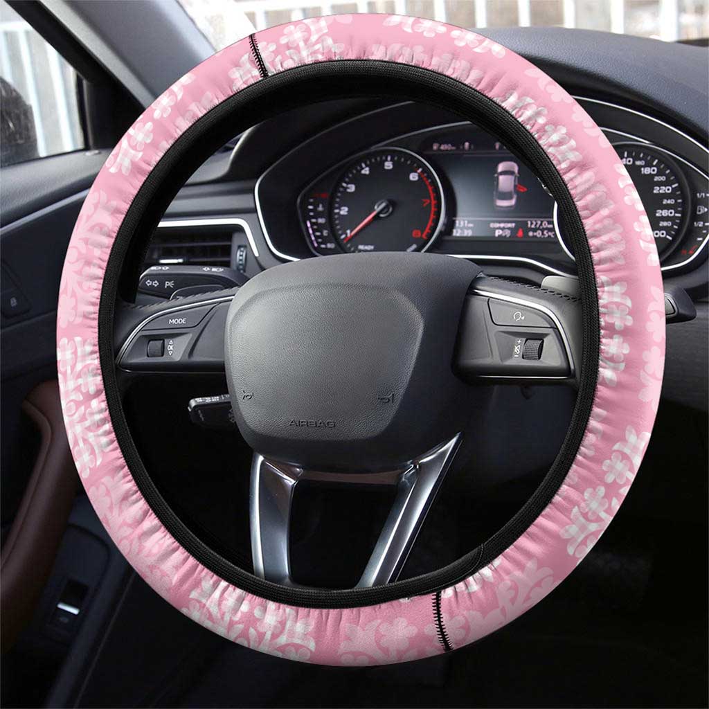 Pink Palaka Quilt Hawaii Steering Wheel Cover Traditional Hawaii-plaid Pattern LT14 - Polynesian Pride